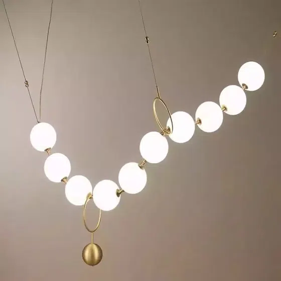 D130/220CM Aluminum PE Pendant Light in Aluminum and PE, scale view