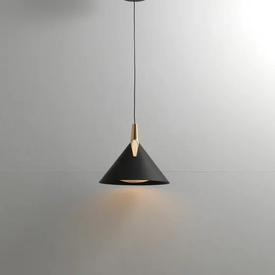 D18cm Aluminum LED Pendant Lamp in Aluminum and Acrylic, product photograph