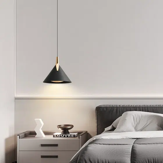 D18cm Aluminum LED Pendant Lamp in Aluminum and Acrylic, detail view