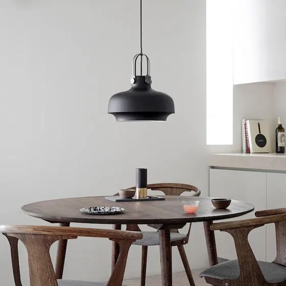 D20/35/38cm Iron Colorful Pendant Lamp in Aluminum Cover and Iron Bracket, detail view