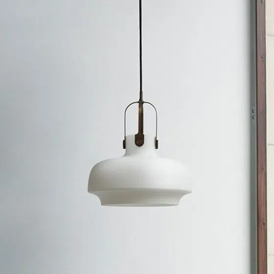 D20/35/38cm Iron Colorful Pendant Lamp in Aluminum Cover and Iron Bracket, installed view