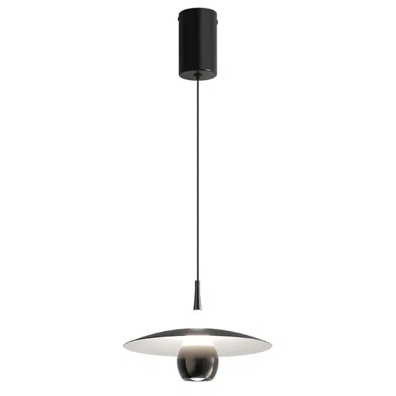 D20CM Telescopic Flying Saucer Pendant Light in Aluminum and Acrylic and Iron, product photograph