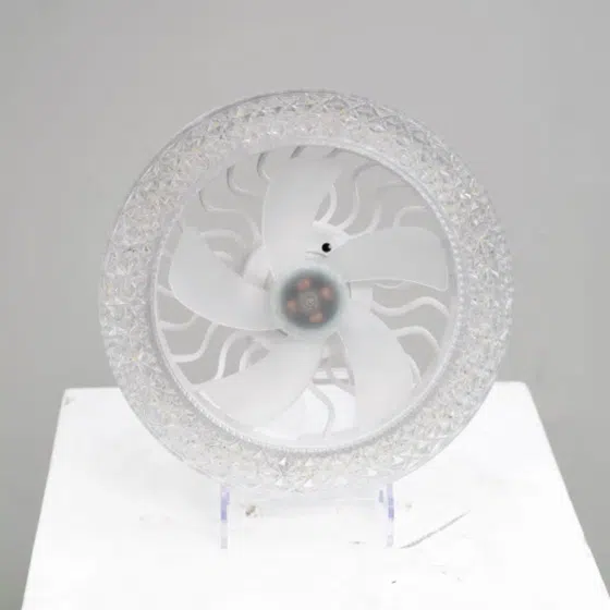 D23cm Acrylic Ceiling Fan Lamp in Metal and PC and Acrylic, product photograph