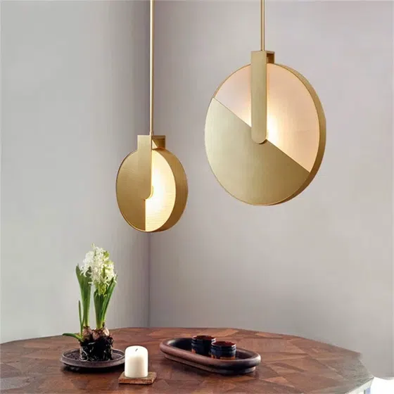 D28CM Iron Copper Pendant Light in Iron and Aluminum, scale view