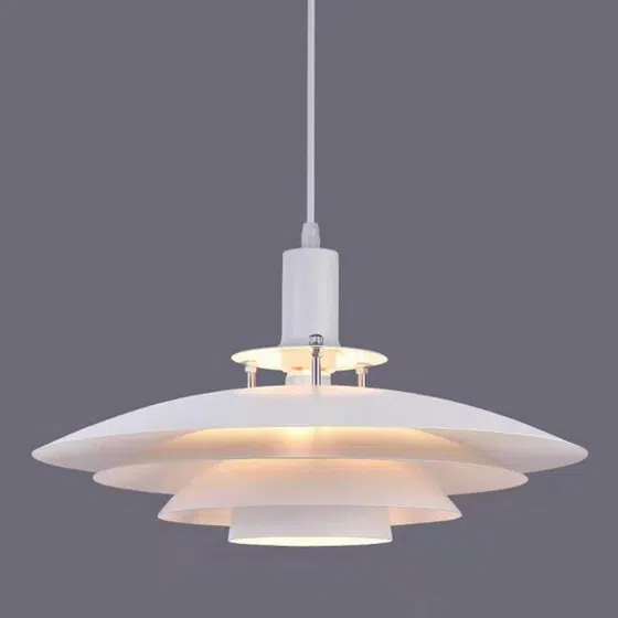 D30cm Flying Saucer Pendant Light in Aluminum, product photograph