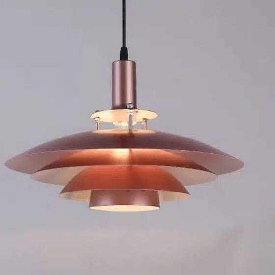 D30cm Flying Saucer Pendant Light in Aluminum, installed view