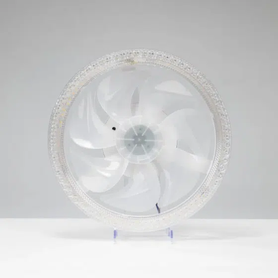 D31cm Metal PC Ceiling Fan Light in Metal and PC and Acrylic, product photograph
