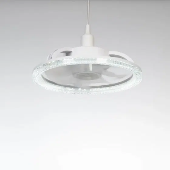 D31cm Metal PC Ceiling Fan Light in Metal and PC and Acrylic, scale view