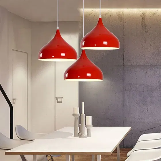 D32/42cm Multi-Color Pendant Lamp in Aluminum/Iron, detail view