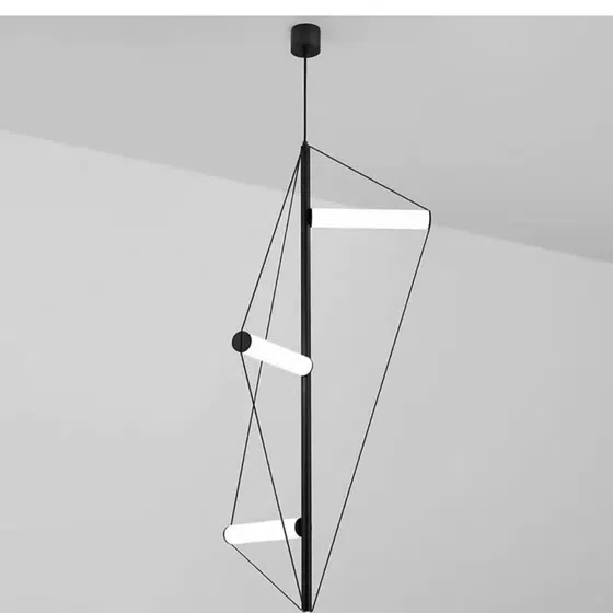 D35CM Stainless Steel Pendant Light in Stainless Steel and Acrylic, detail view