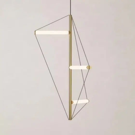 D35CM Stainless Steel Pendant Light in Stainless Steel and Acrylic, installed view