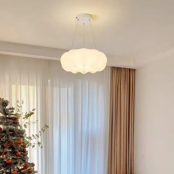 D45/55/65cm Iron PE Pendant Light in Iron and PE, scale view