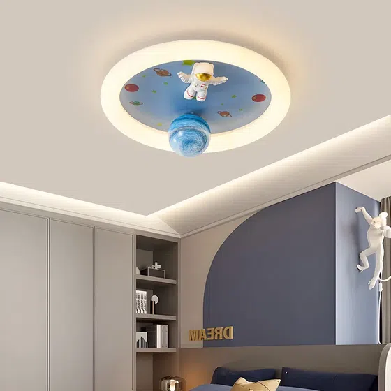 D50CM Astronaut Dimmable LED Ceiling Light in Iron and Glass and Resin and Plastic, installed view