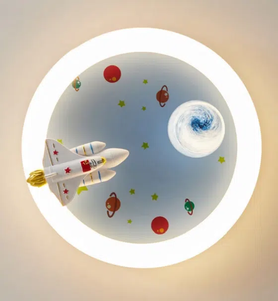 D50CM Astronaut Dimmable LED Ceiling Light in Iron and Glass and Resin and Plastic, scale view