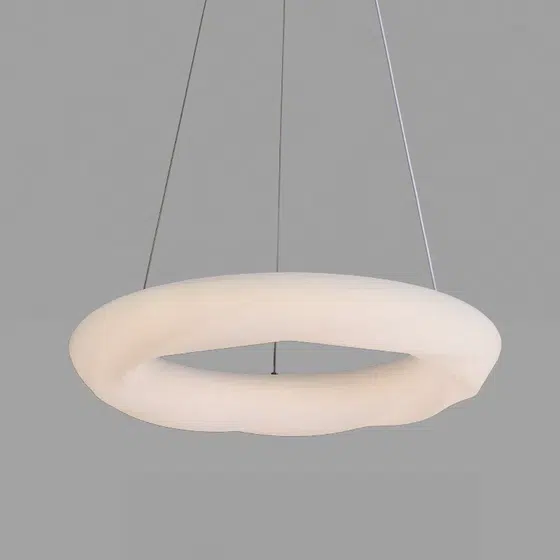 D50cm PE Iron Round Pendant Lamp in Iron and PE, detail view