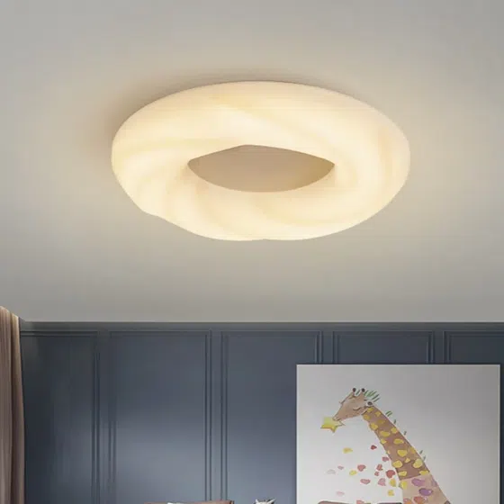 D50cm PE Iron Round Pendant Lamp in Iron and PE, scale view