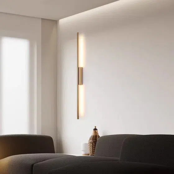 Dimming Iron PC LED Wall Light in Iron and PC, installed view