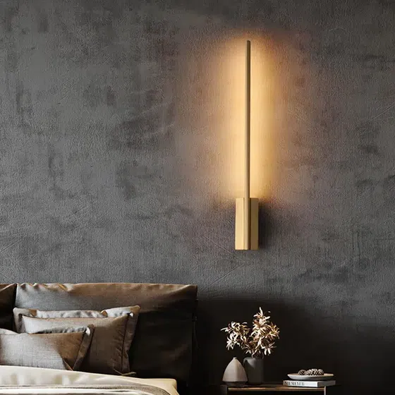 Dimming Iron PC LED Wall Light in Iron and PC, scale view
