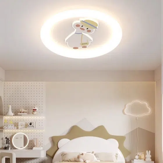 D50CM Cute Duck Round Smart LED Ceiling Lamp in Acrylic and Plastic, detail view