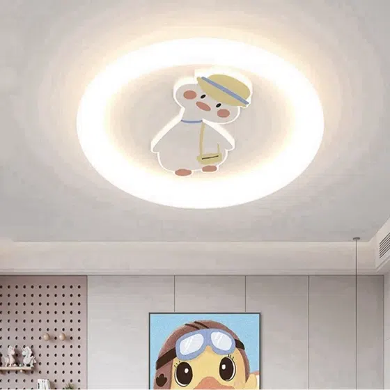 D50CM Cute Duck Round Smart LED Ceiling Lamp in Acrylic and Plastic, scale view