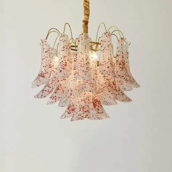 E14/E12 Iron Colorful Glass Pendant Lamp in Iron and Glass, scale view