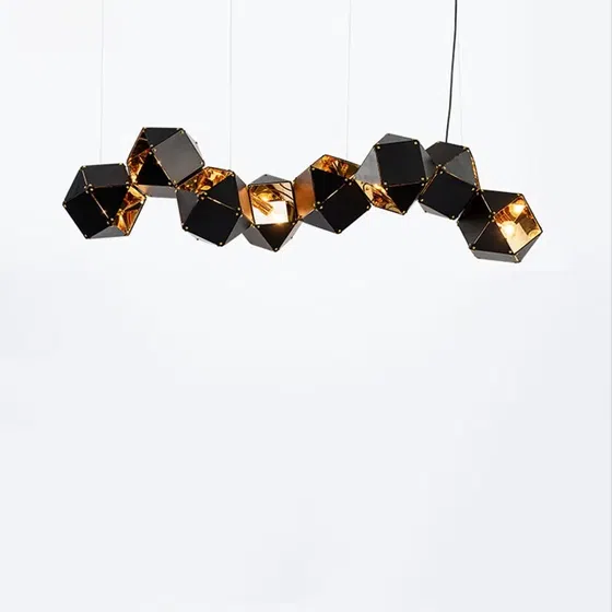 E14 Iron Stainless Steel LED Pendant Light in Stainless Steel and Iron Plating, detail view