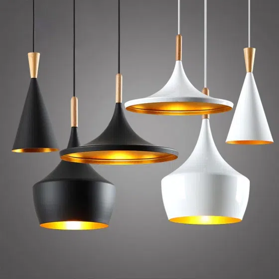 E27/E26 Colorful Metal LED Pendant Lamp in Metal, scale view