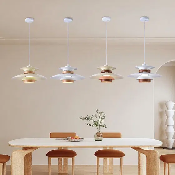 E27/E26 Adjustable Aluminum Pendant Lamp in Aluminum, detail view