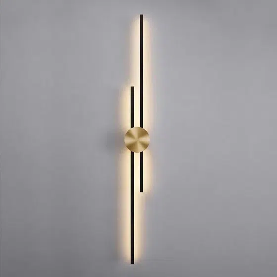 Full Copper Linear Wall Lamp in Copper, product photograph