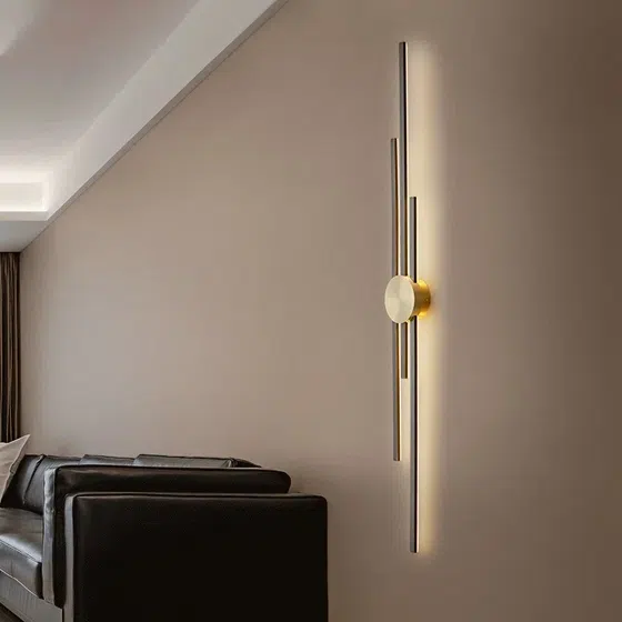 Full Copper Long Linear Wall Light in Copper, detail view