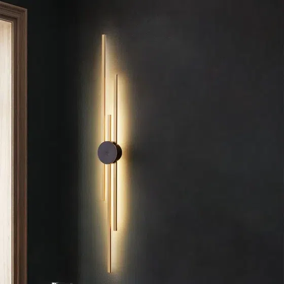 Full Copper Long Linear Wall Light in Copper, scale view