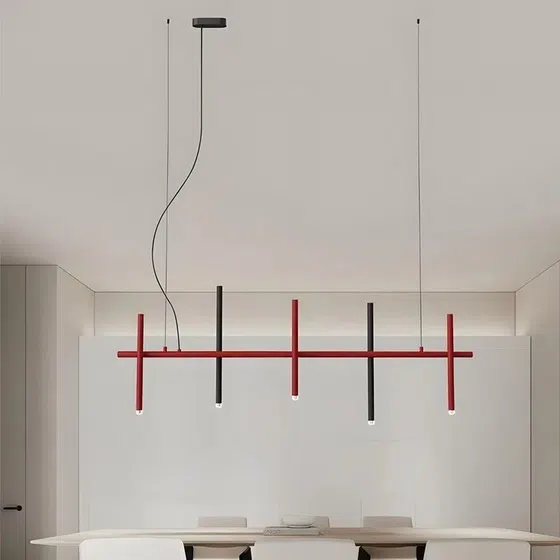 G4 Acrylic Iron Linear Pendant Lamp in Acrylic and Iron Plating, scale view