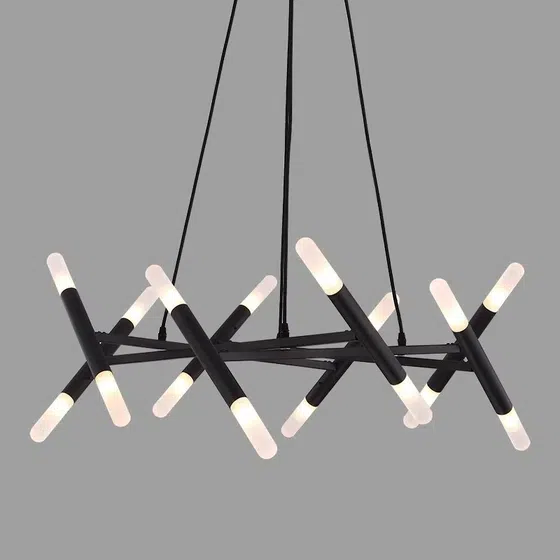 G4 Gold Iron Acrylic Pendant Light in Iron and Acrylic, detail view