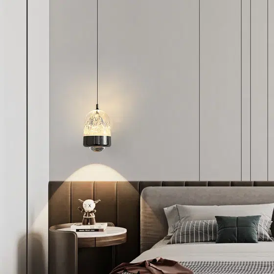 D11CM Golden Black Acrylic Pendant Lamp in Aluminum and Acrylic, installed view