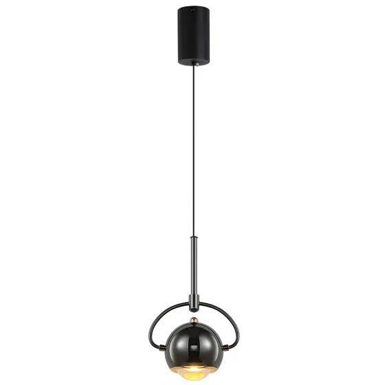 D10CM Golden Black Small Pendant Light in Aluminum and Acrylic, product photograph