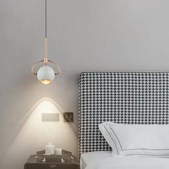 D10CM Golden Black Small Pendant Light in Aluminum and Acrylic, installed view