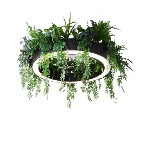Green Plant Aluminum Pendant Lamp in Aluminum and PC, product photograph