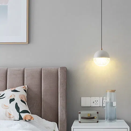 H12CM Ball Iron Pendant Light in Iron and Acrylic, installed view