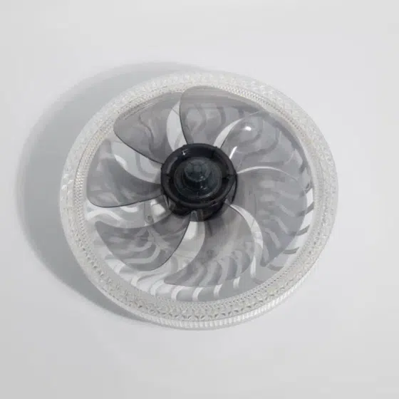 H13cm Metal Ceiling Fan Lamp in Metal and PC and Acrylic, detail view