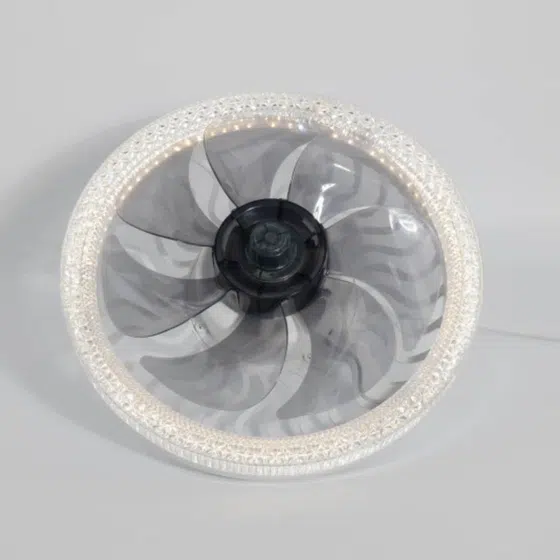 H13cm Metal Ceiling Fan Lamp in Metal and PC and Acrylic, installed view