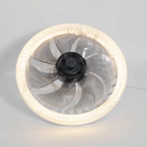 H13cm Metal Ceiling Fan Lamp in Metal and PC and Acrylic, scale view