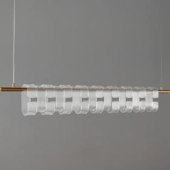 H15CM Acrylic Vintage Pendant Light in Iron and Acrylic, product photograph