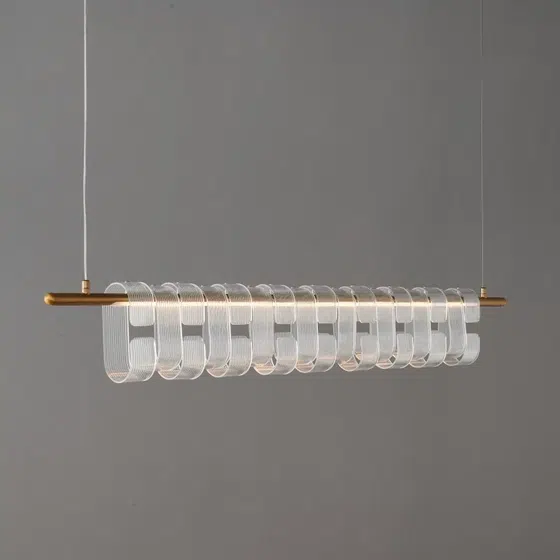 H15CM Acrylic Vintage Pendant Light in Iron and Acrylic, installed view