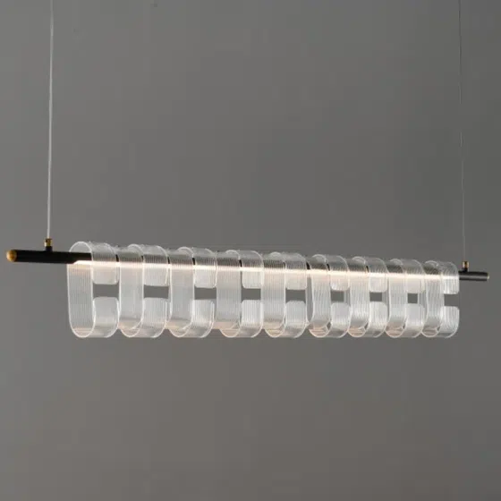 H15CM Acrylic Vintage Pendant Light in Iron and Acrylic, scale view