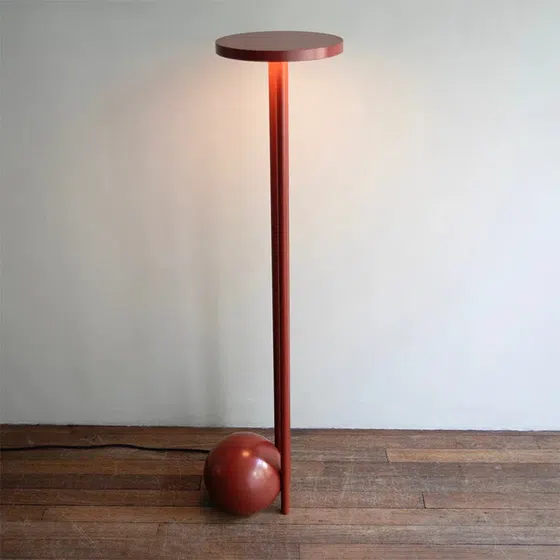 H160CM Red Iron Art floor Light in Iron, installed view