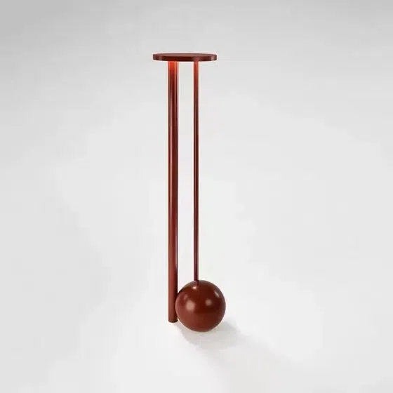 H160CM Red Iron Art floor Light in Iron, scale view
