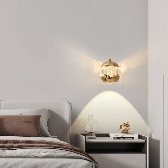 H16cm Acrylic Aluminum Pendant Light in Aluminum and Acrylic, installed view