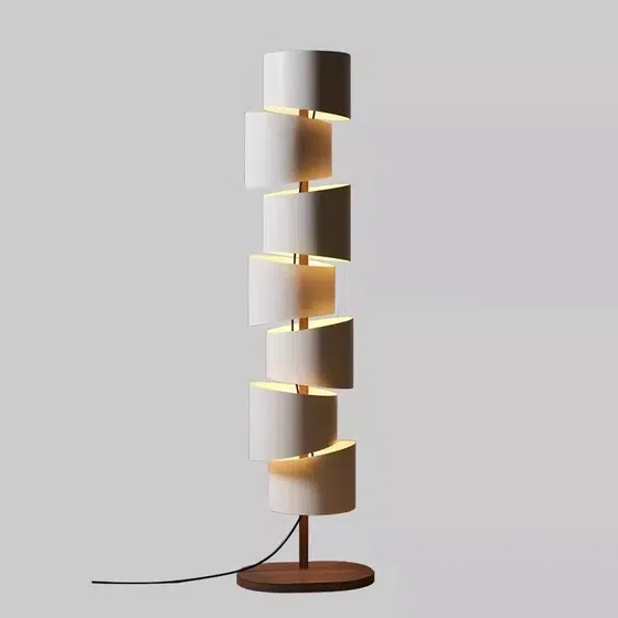 H178CM Staggered Iron Art Floor Lamp in Iron, product photograph