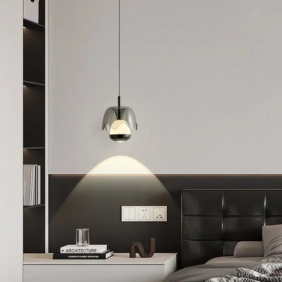 H17CM High Adjustable LED Pendant Light in Aluminum and Acrylic, detail view