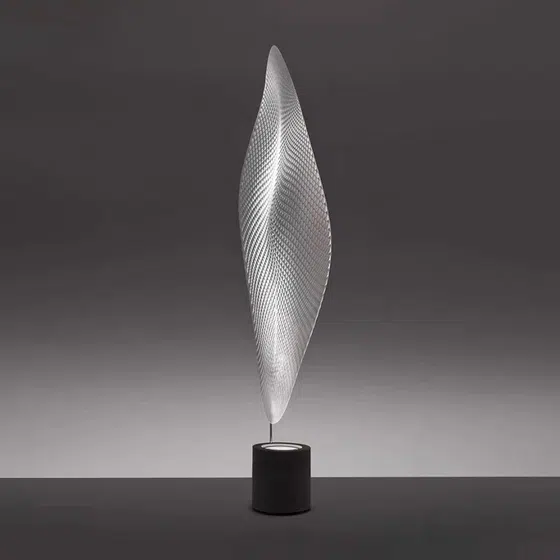 H192CM Acrylic Art Wind LED Floor Lamp in Iron and Acrylic, product photograph
